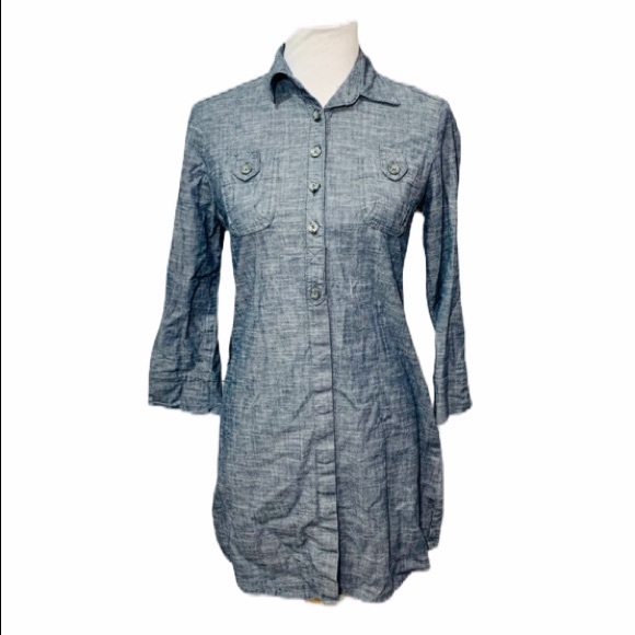 Anthropologie Dresses & Skirts - FEI Anthropologie Chambray Button Down Dress